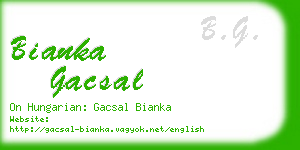 bianka gacsal business card